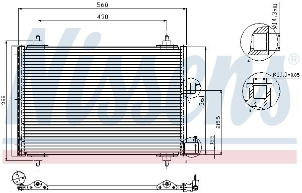 Comprar 94542 Nissens Condensador de aire acondicionado