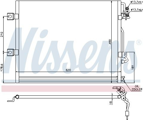 Condensador aire acondicionado 94858 Nissens