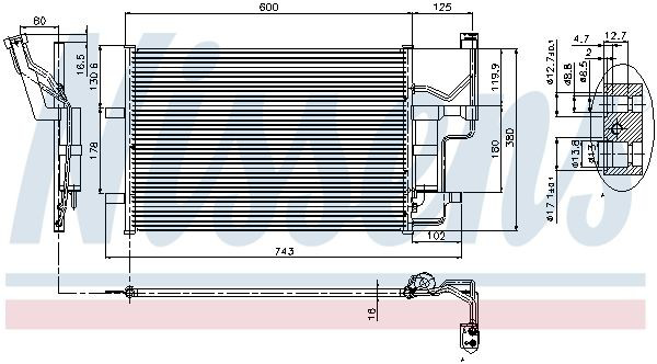 Condensador aire acondicionado 94902 Nissens