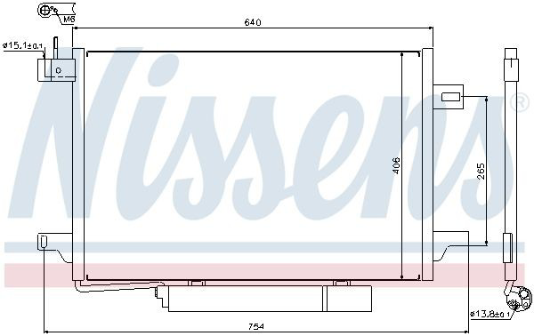 Condensador aire acondicionado 94910 Nissens