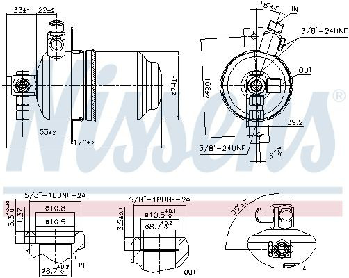 95077 Nissens Filtro deshidratante aire acondicionado