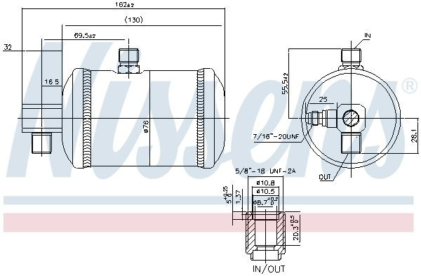 95100 Nissens Filtro deshidratante aire acondicionado