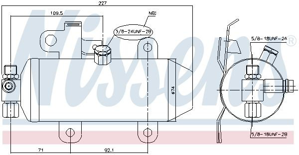 95604 Nissens Filtro deshidratante aire acondicionado