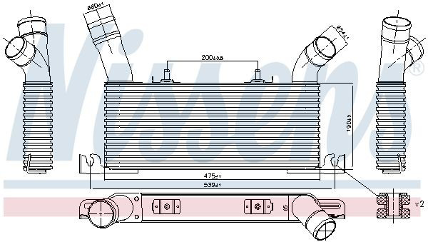 961006 Nissens Radiador de intercooler