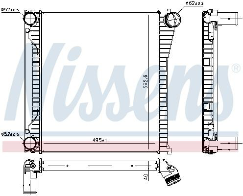 Enfriador de aire de admisión Nissens 96136