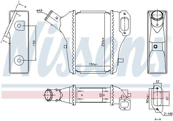 961421 Nissens Radiador de intercooler