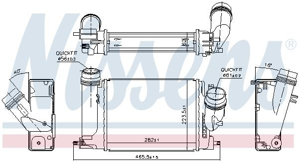 96207 Nissens Radiador de intercooler