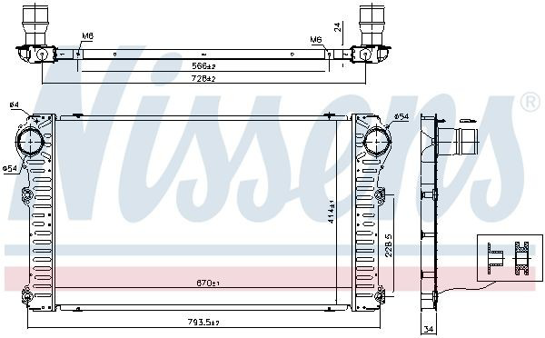 96347 Nissens Radiador de intercooler