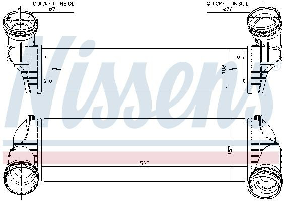 Radiador de aire de admisión Nissens 96364 precio, desde 135,04 EUR