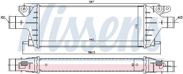 96484 Nissens Radiador de intercooler