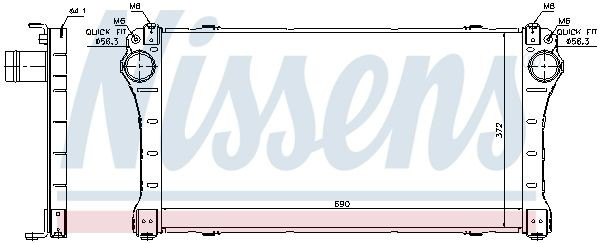 Enfriador de aire de admisión Nissens 96564
