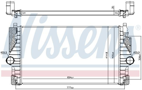 Enfriador de aire de admisión Nissens 96755