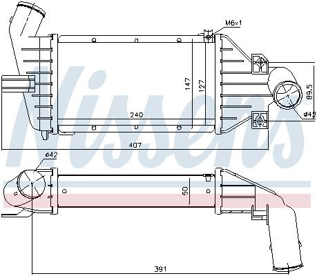 Radiador de intercooler para Opel Astra G F70