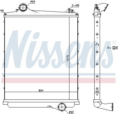 Enfriador de aire de admisión Nissens 97082