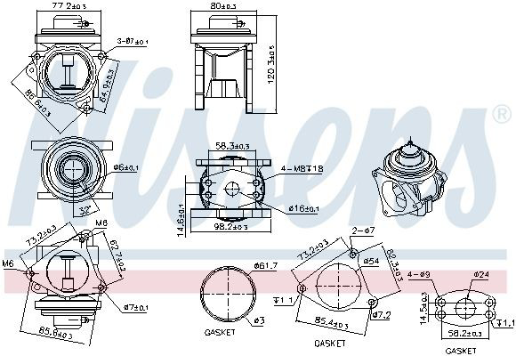 EGR Nissens 98173