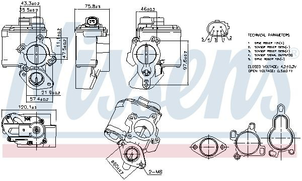 Válvula de regulación de gases Nissens 98261 precio, desde 79,41 EUR
