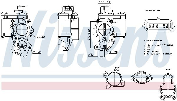 98265 Nissens Válvula EGR