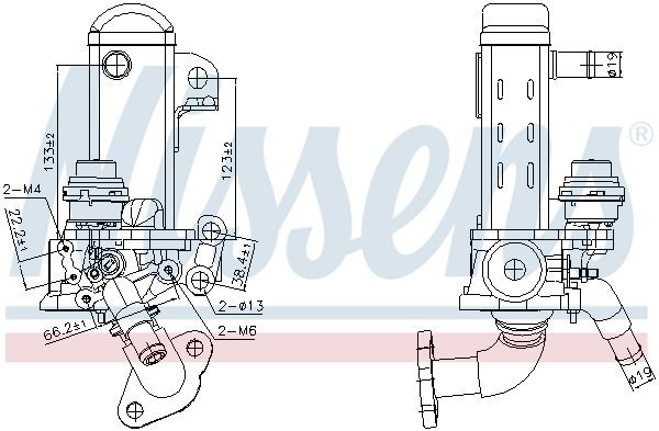 989461 Nissens Enfriador de recirculación de gases de escape EGR