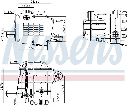 989481 Nissens Enfriador de recirculación de gases de escape EGR