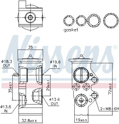 Válvula TRV del aire acondicionado Nissens 999313 precio, desde 26,99 EUR