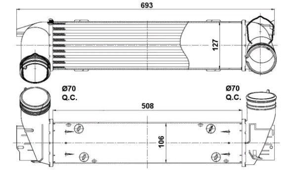 Intercooler 30386 NRF