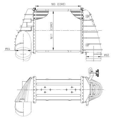 Radiador de intercooler para Audi TT  8N9
