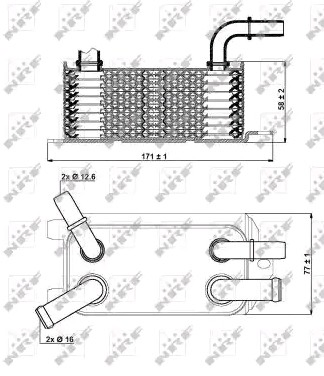 30741956 Ford Radiador de refrigeración de la transmisión
