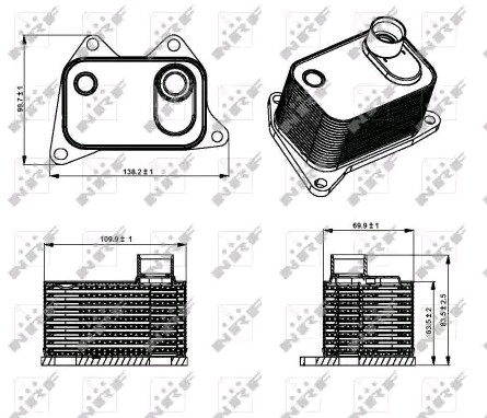 Comprar 31358 NRF Radiador de aceite debajo del filtro