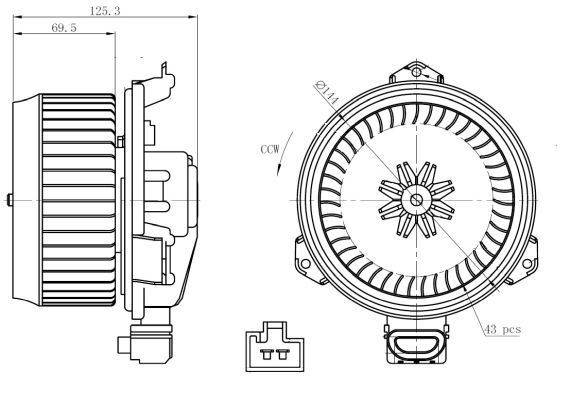 Ventilador interior NRF 34268