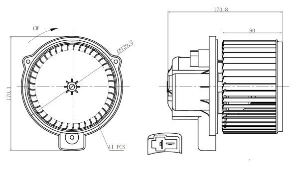 Ventilador de habitáculo para Smart FORTWO  450