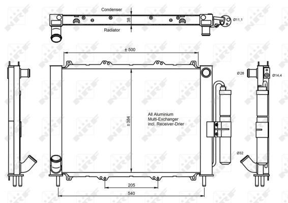 Condensador aire acondicionado 350058 NRF