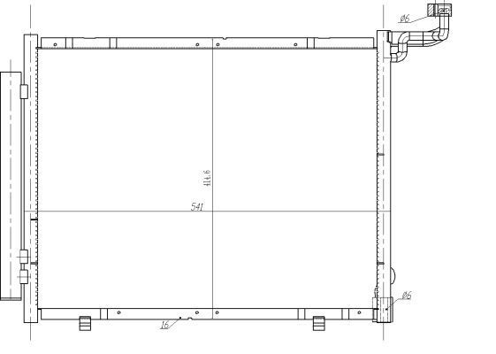 Radiador de aire acondicionado para Ford Puma  J2K, CF7