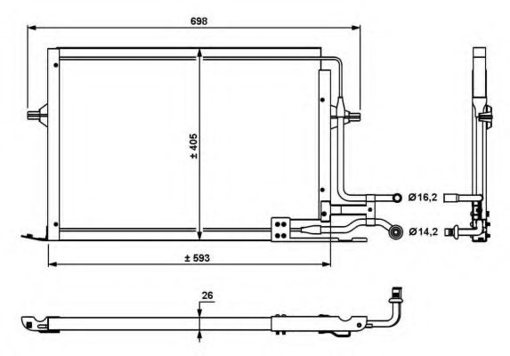 Aire acondicionado capacitor Ford Mondeo I familiar (BNP) (1993 - 1996) precio, desde 72,60 EUR