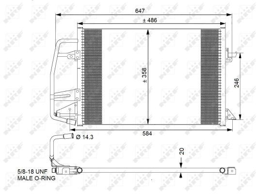 Radiador de aire acondicionado para Ford Escort CLASSIC TOURING ANL