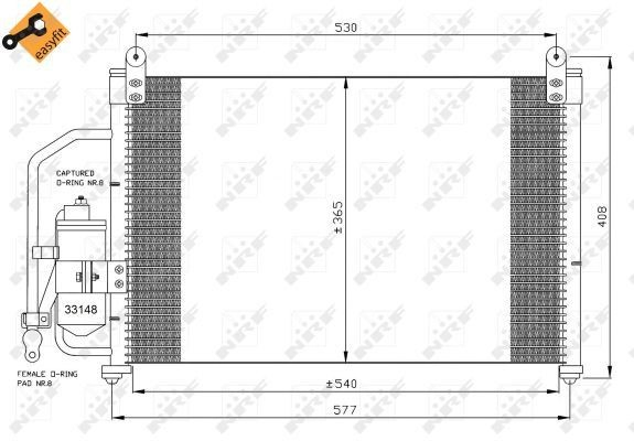 Comprar Condensador aire acondicionado Daewoo Lanos  KLAT