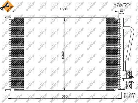 Condensador aire acondicionado 35524 NRF