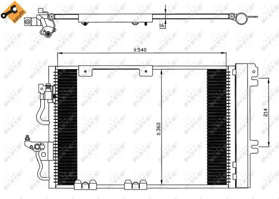 35554 NRF Radiador de aire acondicionado
