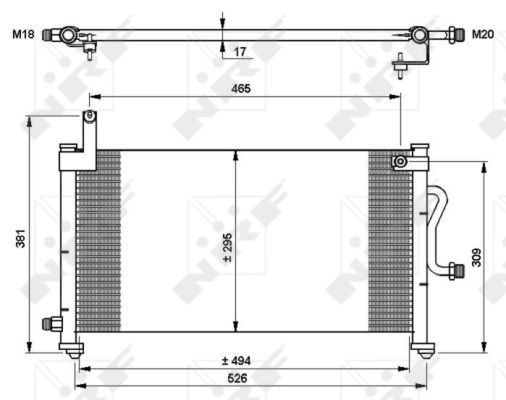 35765 NRF Radiador de aire acondicionado