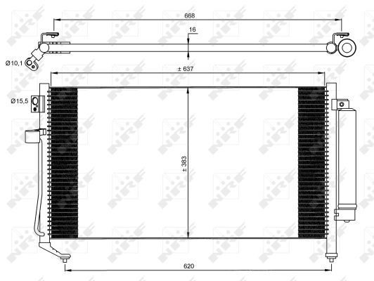 Radiador de aire acondicionado para Subaru Forester II S11, SG
