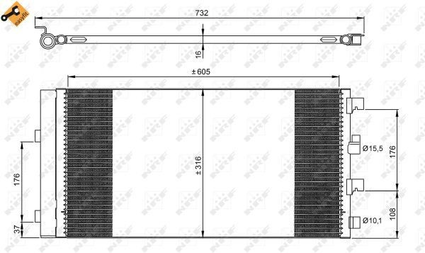 35969 NRF Radiador de aire acondicionado