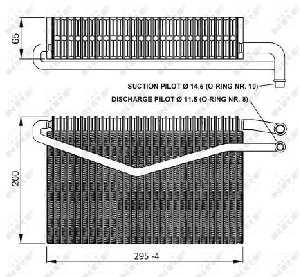 36152 NRF Evaporador, aire acondicionado