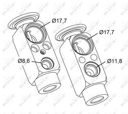 A0038307384 Mercedes Válvula TRV del aire acondicionado
