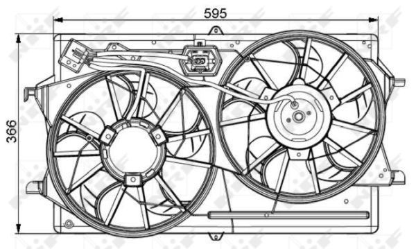 Ventilador de refrigeración del motor Ford Focus I