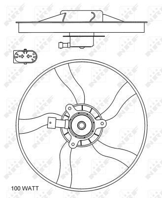 Ventilador de refrigeración del motor NRF 47070