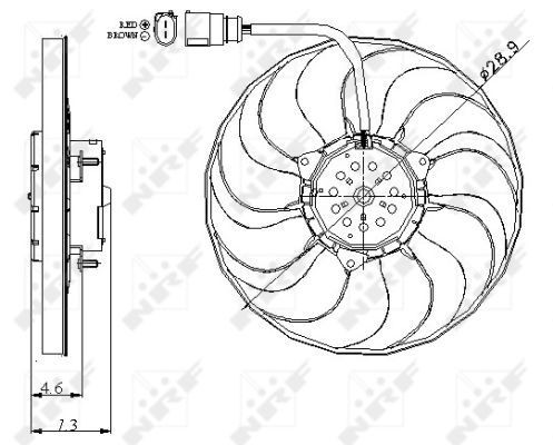 Ventilador de refrigeración completo derecho (motor y hélice) NRF 47381 precio, desde 82,49 EUR