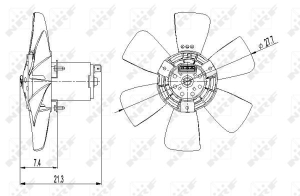 Ventilador de refrigeración del motor Audi 100 C3