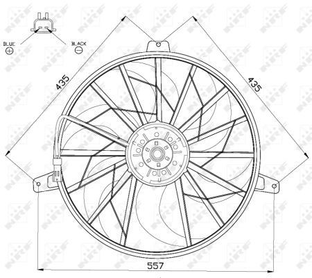 Ventilador del motor 47524 NRF