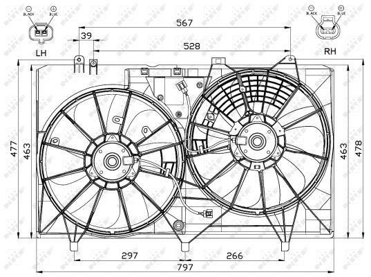 Ventilador, refrigeración motor NRF 47565 precio, desde 225,27 EUR