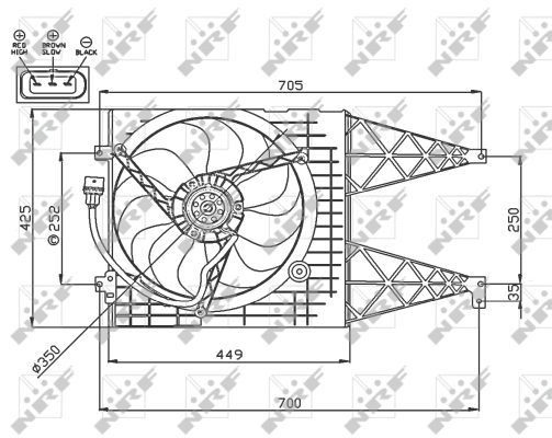 Ventilador de refrigeración NRF 47744