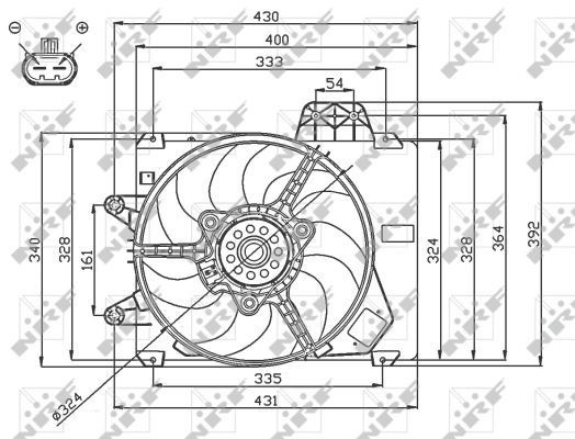 Comprar 47750 NRF Difusor del radiador del aire acondicionado con ventilador y motor